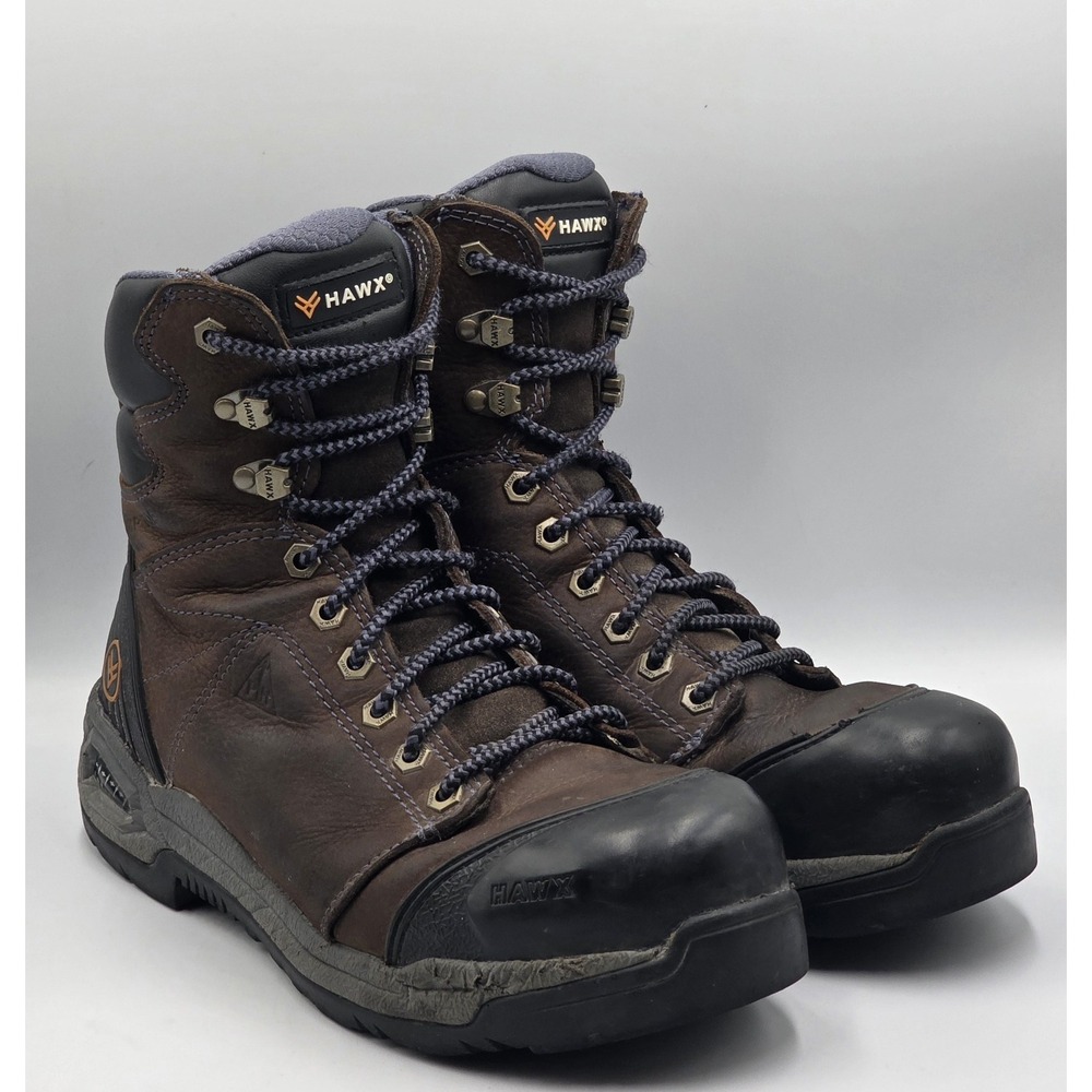 Hawx BHXCORPW6 Work Boots Mens 9.5EE Brown Leather EH PR ASTM Safety Toe